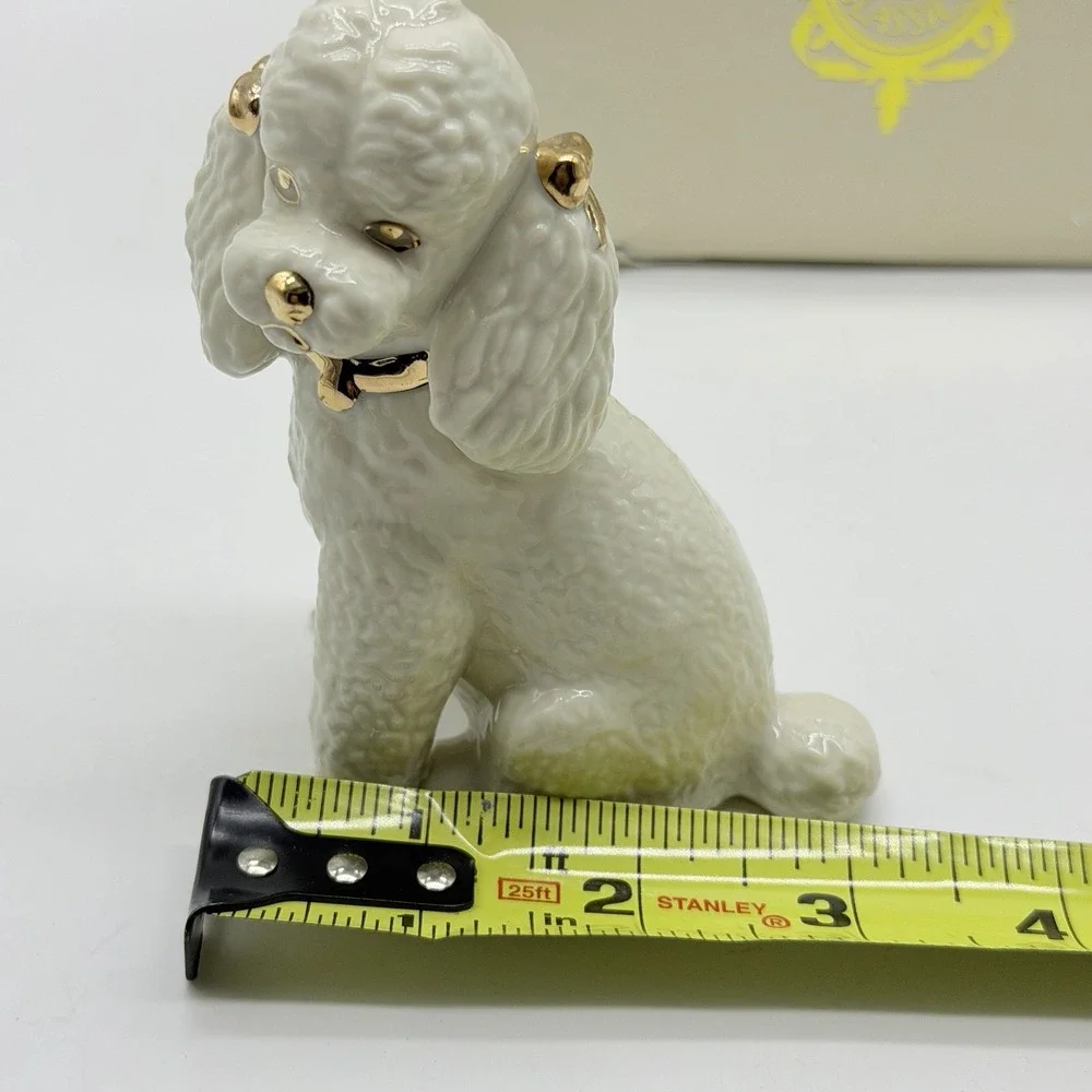 Lenox Year of Puppies Classic Poodle Figurine Ivory Gold Vintage 4